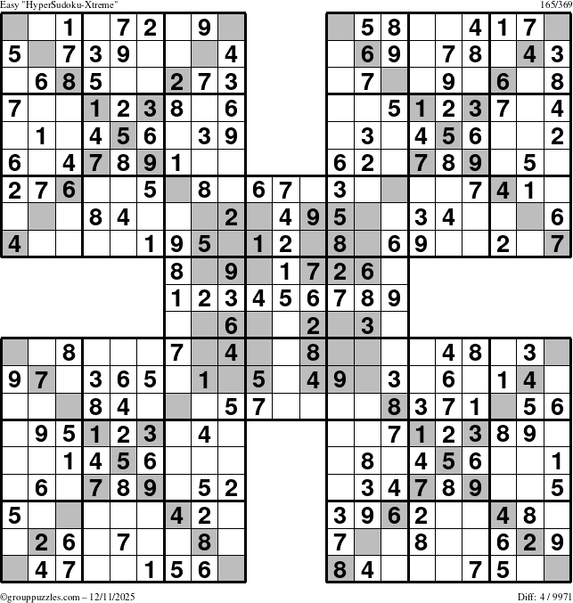 The grouppuzzles.com Easy cover-HyperXtreme puzzle for Thursday December 11, 2025