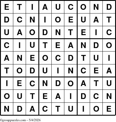 The grouppuzzles.com Answer grid for the Education-c1 puzzle for Monday May 4, 2026