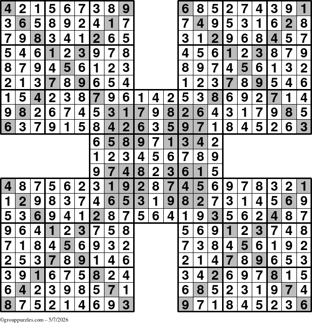 The grouppuzzles.com Answer grid for the cover-HyperXtreme puzzle for Thursday May 7, 2026