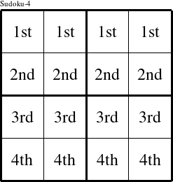 Each row is a group numbered as shown in this Mark figure.