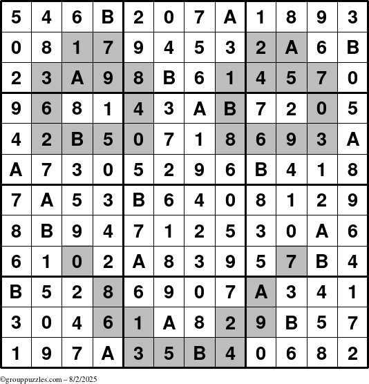 The grouppuzzles.com Answer grid for the tpsmith puzzle for Saturday August 2, 2025
