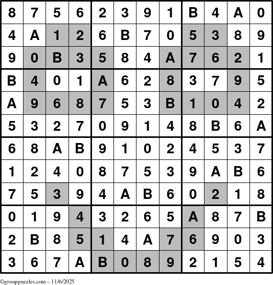 The grouppuzzles.com Answer grid for the tpsmith puzzle for Thursday November 6, 2025